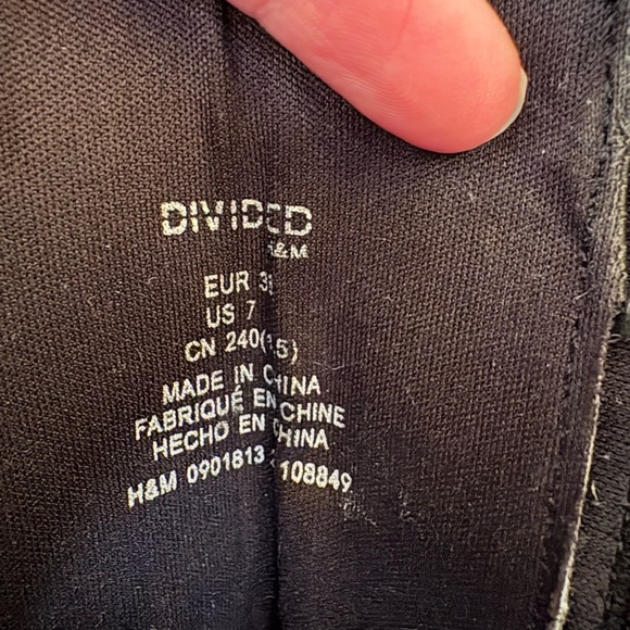 H&M Black Lace Up Chunky Sole Combat Boots - Picture 7 of 7